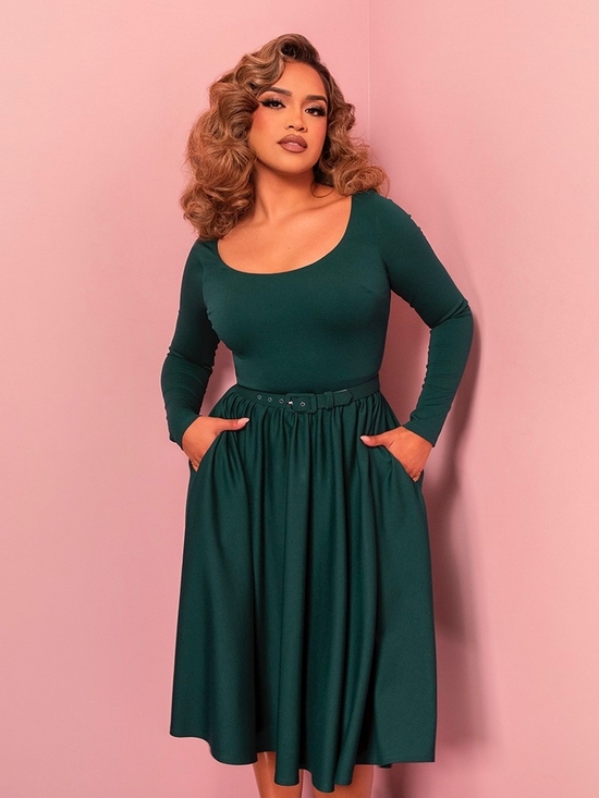 Vixen by Micheline Pitt Dresses & Skirts - Vixen By Micheline Pitt Troublemaker Swing Dress In Spruce Green, Size XL GUC